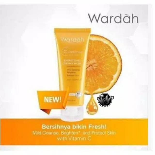 WARDAH C-DEFENSE ENERGIZING CREAMY WASH/WARDAH/C-DEFENSE/SABUN MUKA/PEMBERSIH WAJAH/PERAWATAN WAJAH
