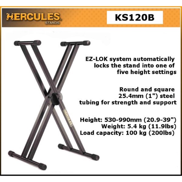 Stand Keyboard Double Hercules EZ Lock