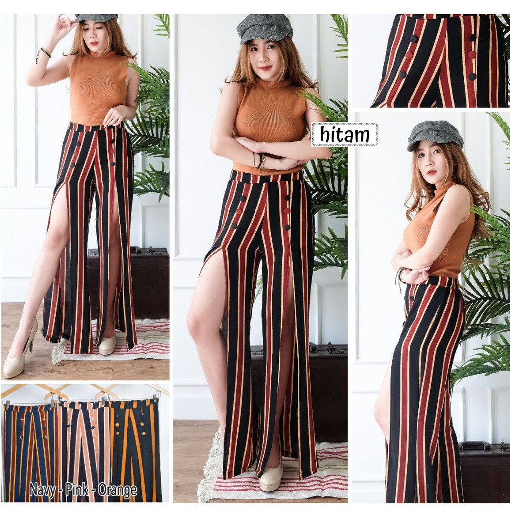 1762  stripe rainbow pants