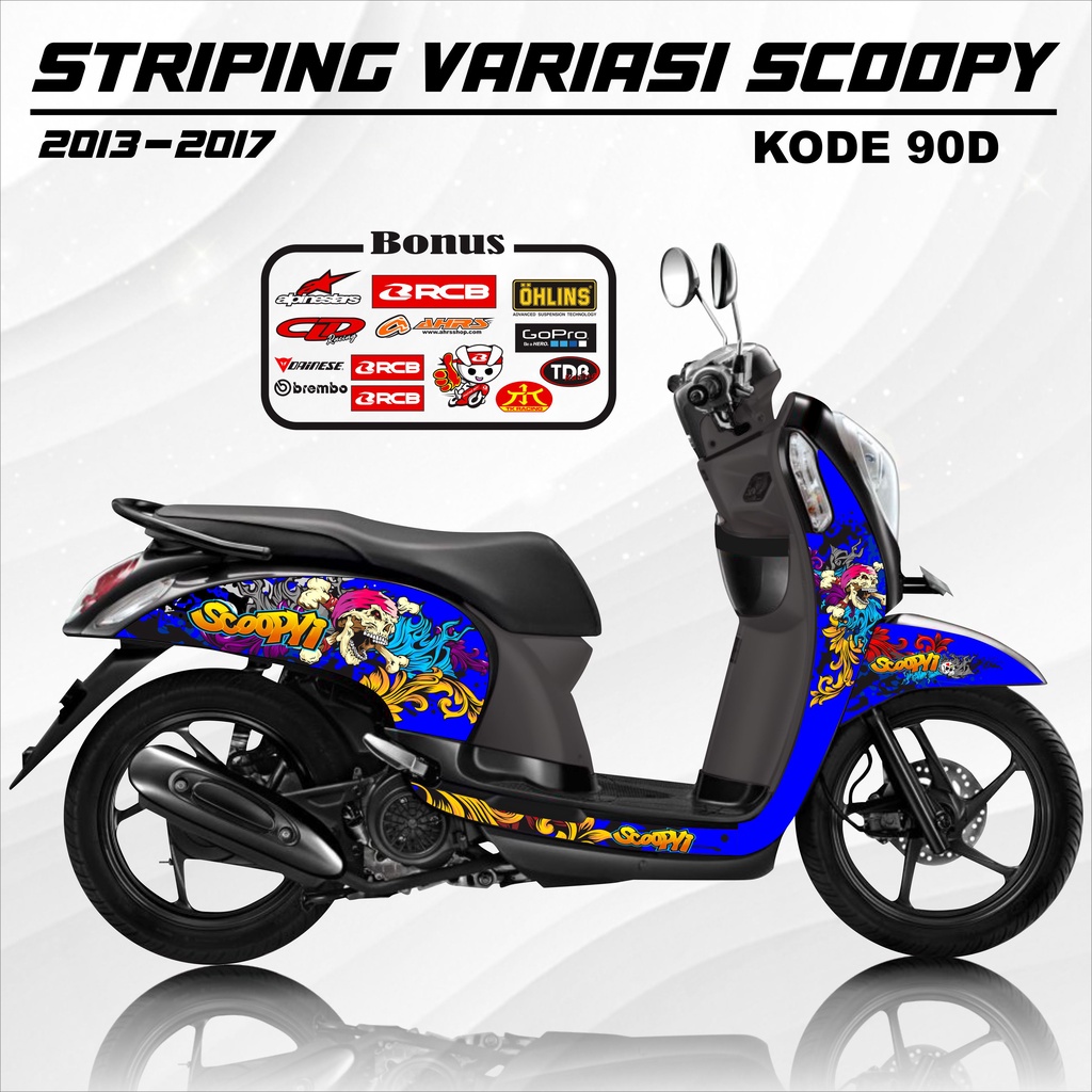 Striping Scoopy Sticker Scoopy 2013/2017 Variasi Kode 90