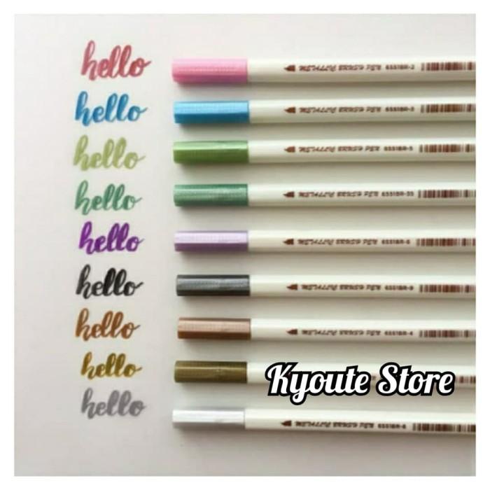 

STA Metallic Pen Brush Pen Marker 10 Warna Set Murah Berkualitas