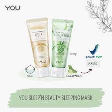 ✦SINAR✦ Y.O.U ( YOU ) - Sleeping Mask - Sleeping Mask Cucumber - Sleeping Mask Rice