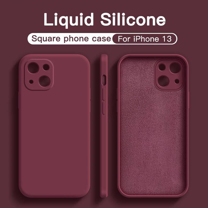 M3C Casing Silikon Iphone 12 13 Pro Max Mini Shockproof Bentuk Persegi Mewah