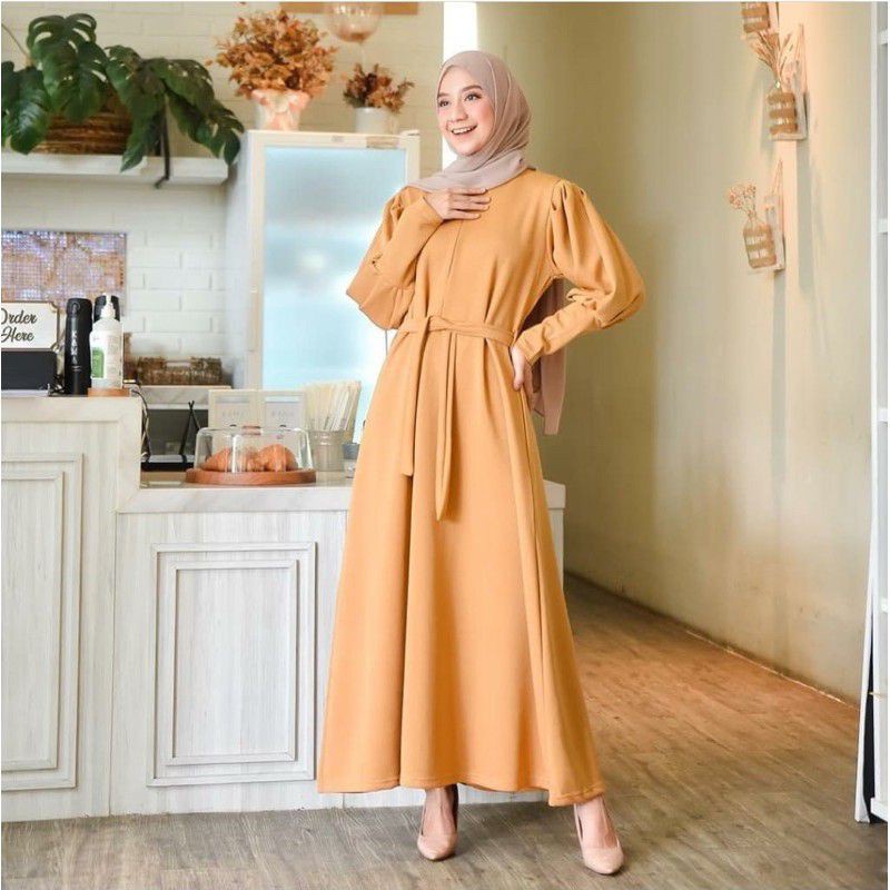 (MGA) GAMIS ARIESTA OVERSIZE DAILY BUSUI MOSCREPE PREMIUM DRESS