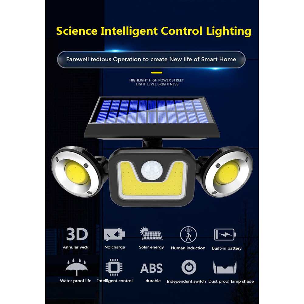 TD-DHA Choifoo Lampu Solar Panel Sensor 83 COB LED Cool White - FL-1729