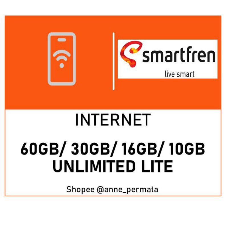 Paket Data Smartfren 10GB/ 16GB/ 30GB/ 60GB/ FUP 1GB/ FUP ...