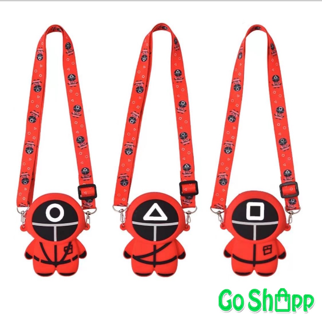 Tas Pop it Karakter Squid Game Lucu Import - Tas Selempang Anak Karakter Lucu Pop It Terbaru Import - Tas Anak Lucu Pop It Fidget Toys - Pop it Squid Game [JL10]