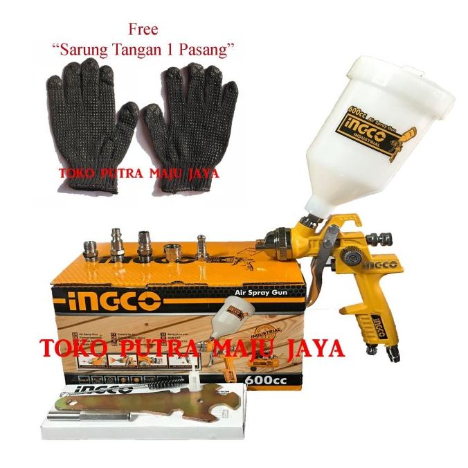 spray gun hvlp semprotan angin cat ingco tabung atas 600cc hvlp ingco awet tahan lama original