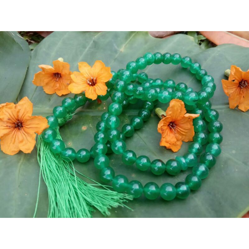 Tasbih batu giok hijau