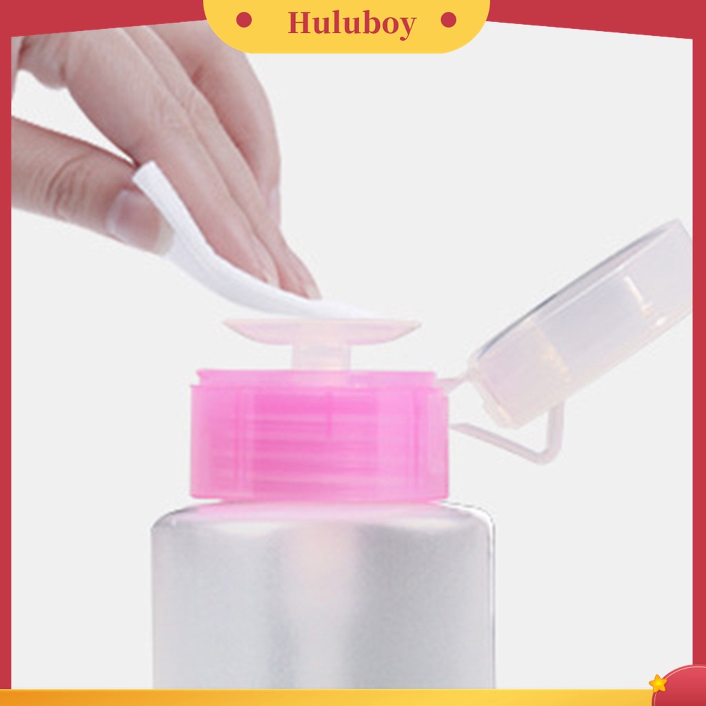 Huluboy Huluboy♡ Botol Kosong Anti Bocor Bahan PE Ukuran 150ml Untuk Cairan Alkohol Penghapus Cat Kuku Manicure