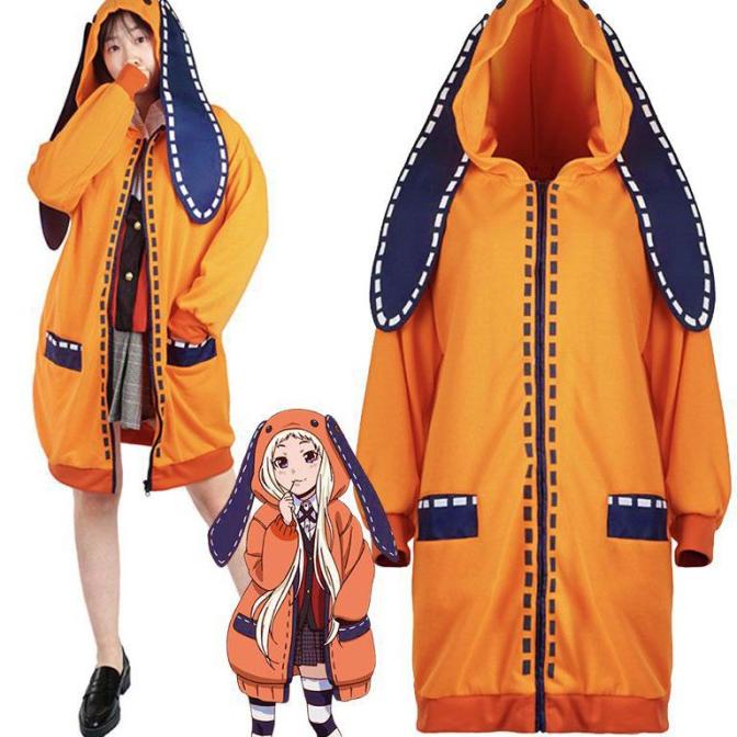 Runa Yomozoki Hoodie Coat Jepang Jaket Cosplay Kakegurui