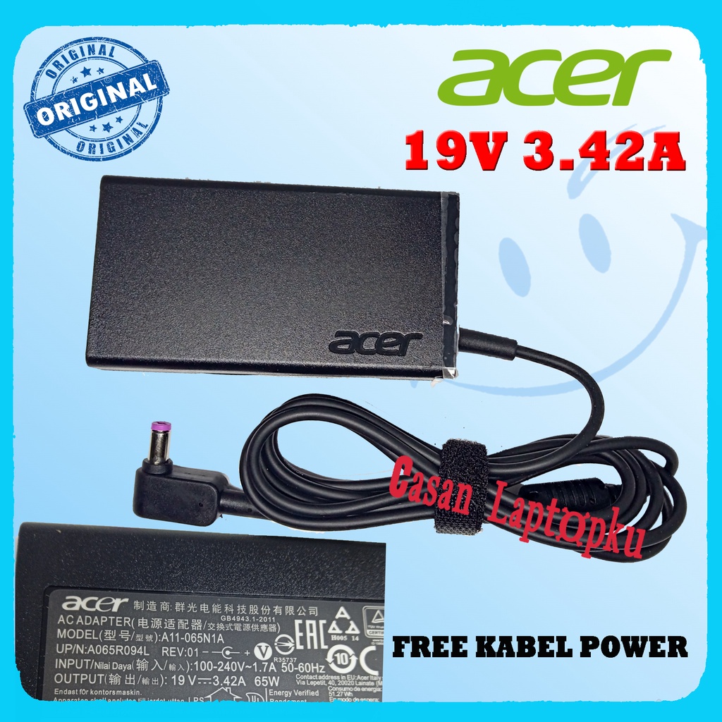 Charger Laptop Acer Original aspire E5 475G 475 3 A314 A315