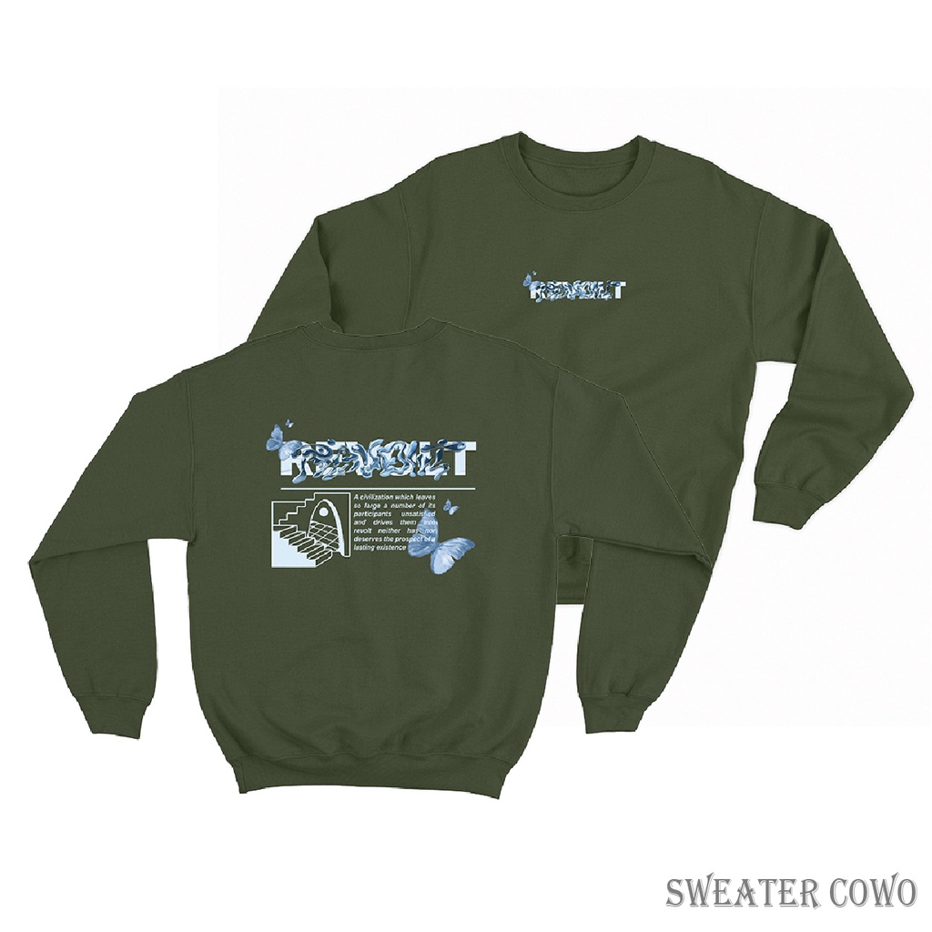 Sweaterpolos Basic Sweater REVOLT ( Sablon ) Unisex Pria &amp; Wanita