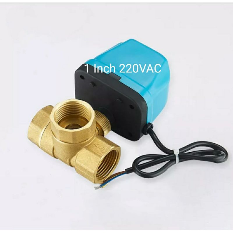 Motorized Valve 1 Inch 220Vac 3 Cabang 3 ways motorized valve
