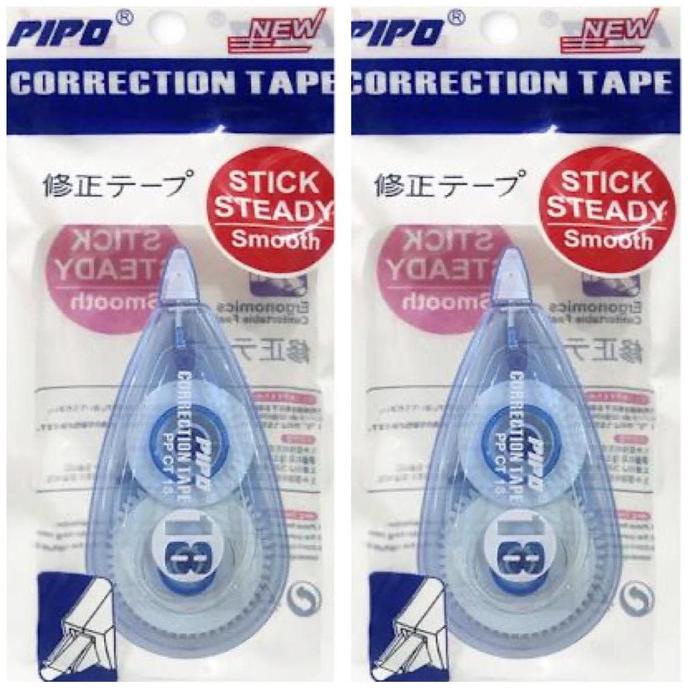 

[Buy1Get1 Ct18 Biru] Pipo Correction Tape Ppct18 Beli 1 Dikirim 2 Pcs