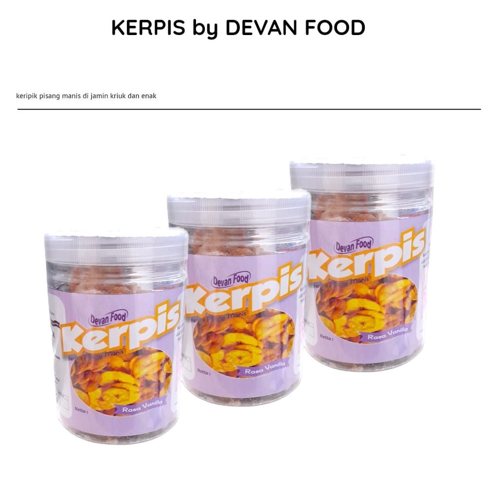 

KERPIS keripik pisang manis rasa VANILLA