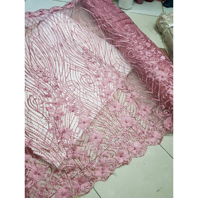 NEW KAIN TILLE 3D/BAHAN TILLE 3D/BAHAN GAUN & KEBAYA