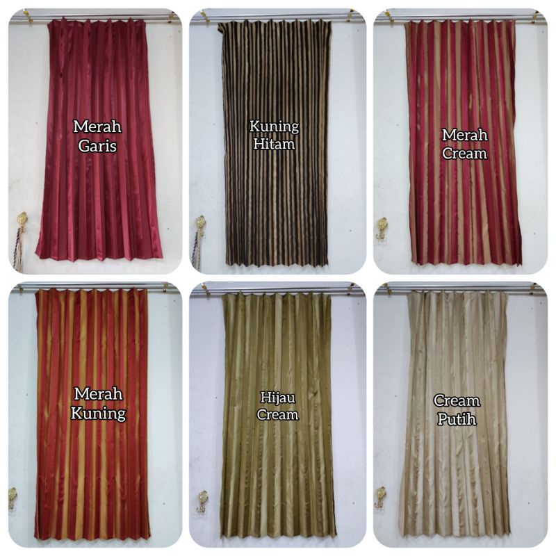 GORDEN SATIN PLISKET / GORDEN PLISKET GARIS BELANG / GORDEN PLISKET TEBAL / GORDEN PLISKET JENDELA
