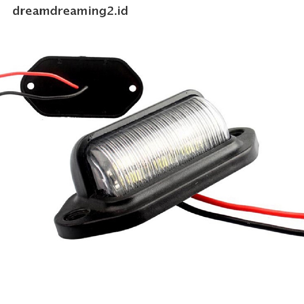 1pc Lampu LED 6smd 12V Tahan Air Untuk Plat Nomor Mobil / Truk / Trailer / Perahu