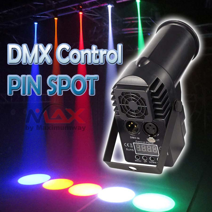 Lampu Sorot DMX Pin Spot 30W 220V RGBW Spotlight Panggung DMX512 Full Color Beam Pinspot pinspot Light 30W RGBW Led Stage Spot Lamp for Dance Party Wedding Decor DJ Disco Mirror Ball Spotlight RGBW Mini DMX512 Stage Light Disco Beam Led Pinspot Light