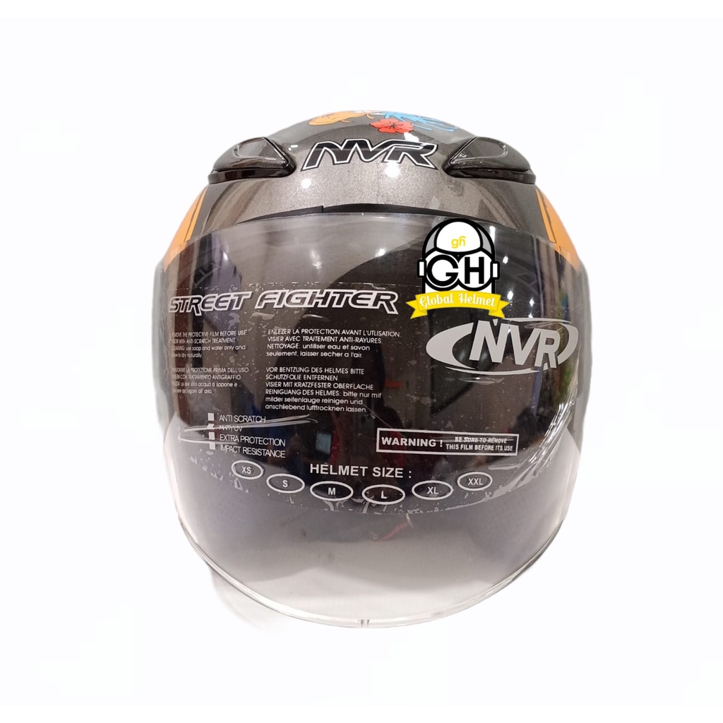 HELM NVR R-26 SAMURAI GUNMET HALF FACE SINGLE VISOR HELM MURAH SNI HELM DEWASA DJMARU GALAXY R6 R1