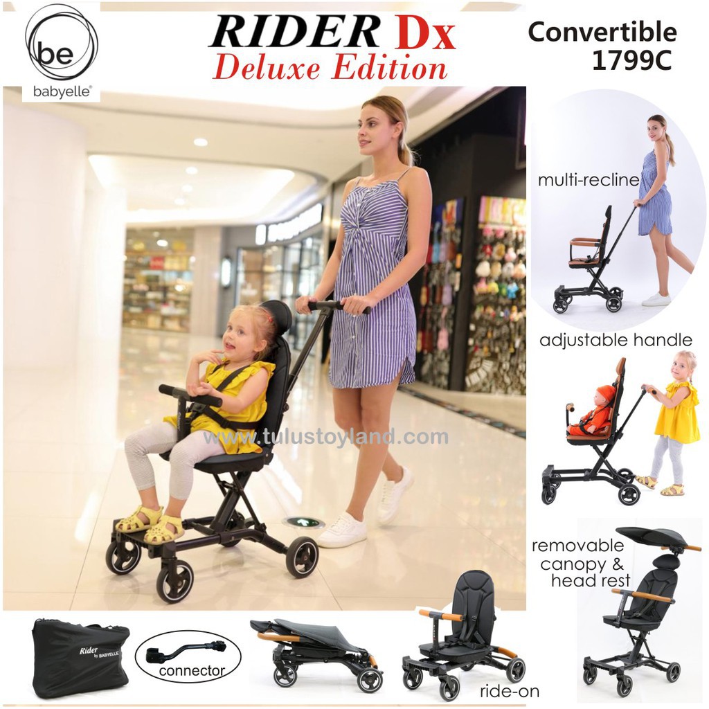 Makassar - Kereta Bayi Stroller Babyelle Convertible Rider DX 1799 Convertible Cabin Size