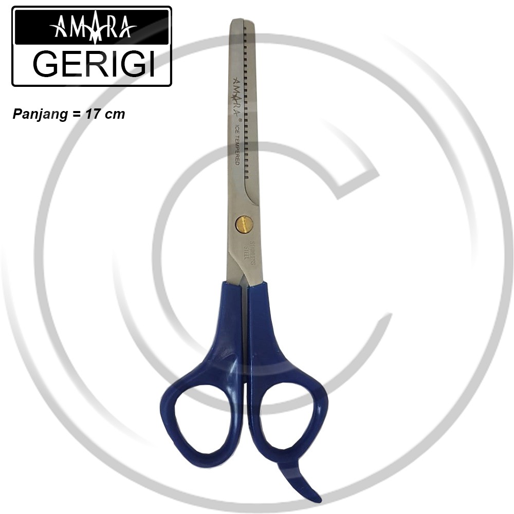 AMARA / AM-1 Sisi / Gunting (Scissor) Rambut Gerigi 1 Sisi