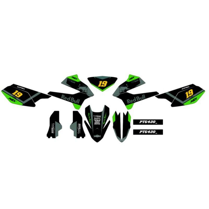 Dekal sticker decal motor KLX 250 hanya spakbor belakang