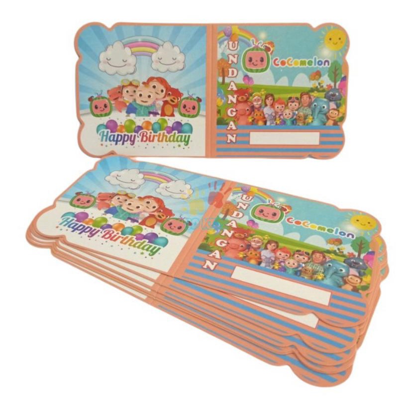 Kartu Undangan Ulang Tahun BTS BT21 Army, Mermaid, Coco Melon