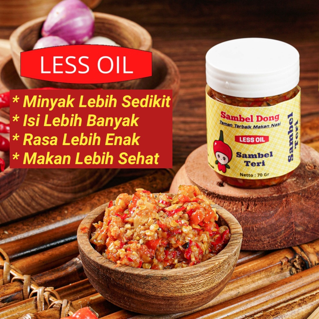 

Sambal Teri Botol 70 Gram Homemade, Less Oil, Enak Kualitas Premium, Isi Banyak Sebotol Penuh, Minyak Sedikit, Pedas Gurih Bikin Nagih, by SAMBEL DONG