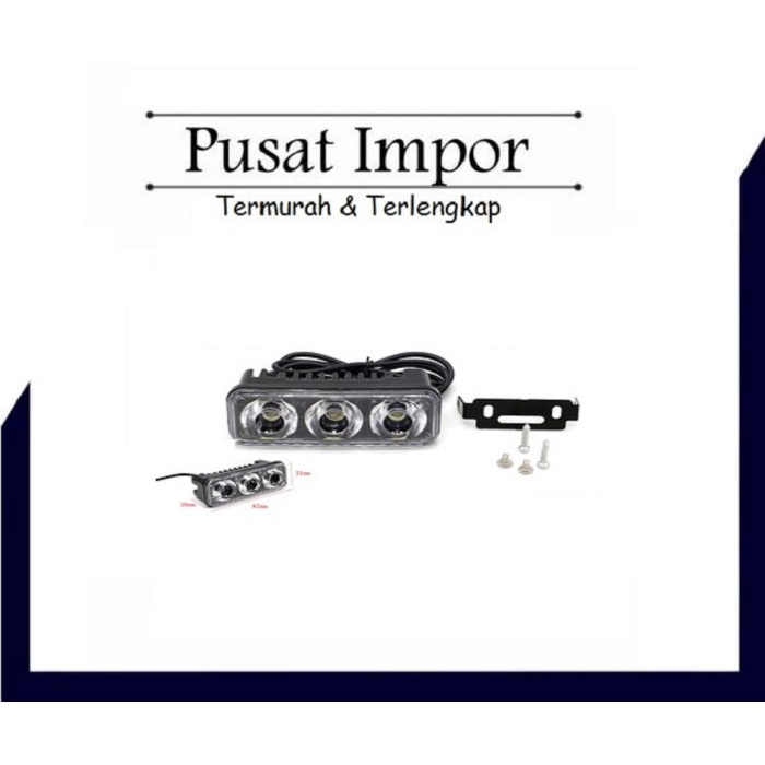 Lampu LED Tembak Sorot Cree Bar 3 Mata 9 Watt Kotak Kecil