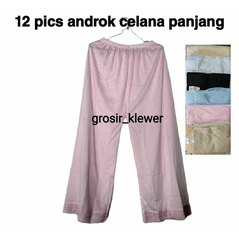 12 pics Androk celana panjang harga grosir murah//12 pics kulot panjang harga murah