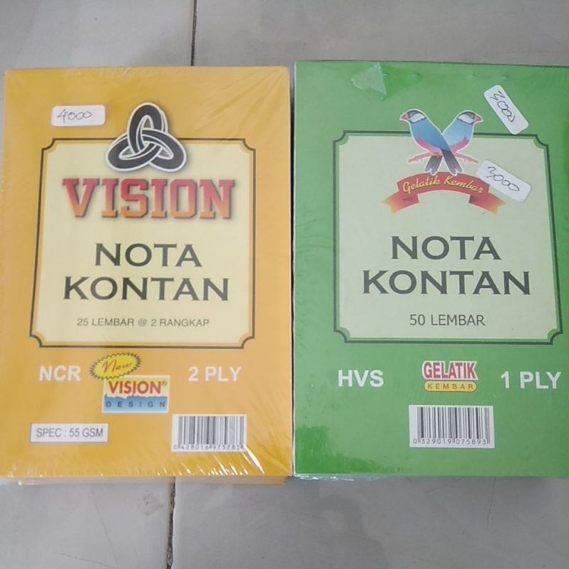 

nota kontan 2 ply & 1 ply