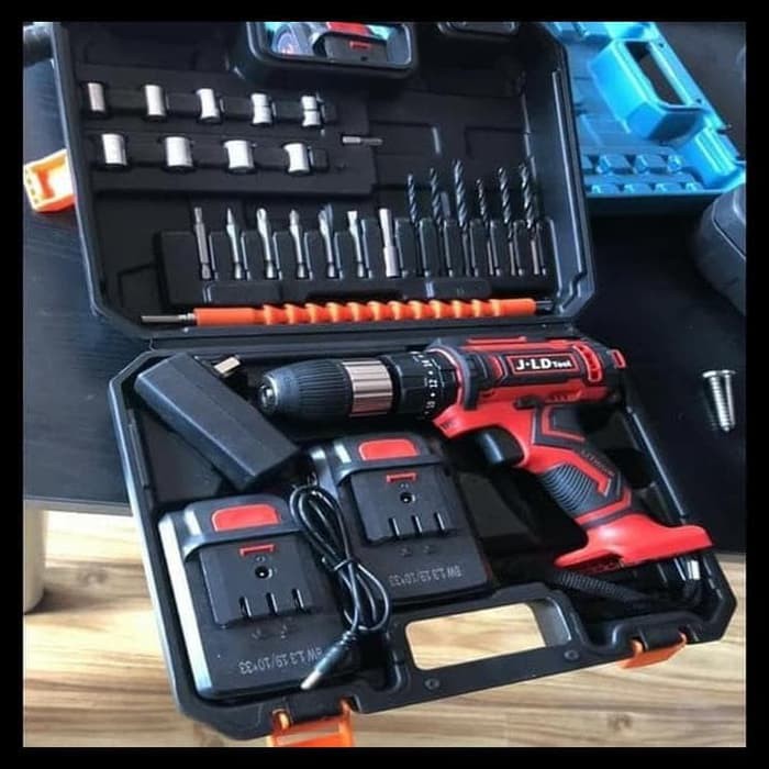 Bor Baterai Cordless Drill Set 29pcs Impact 36 Volt  JLD Tools