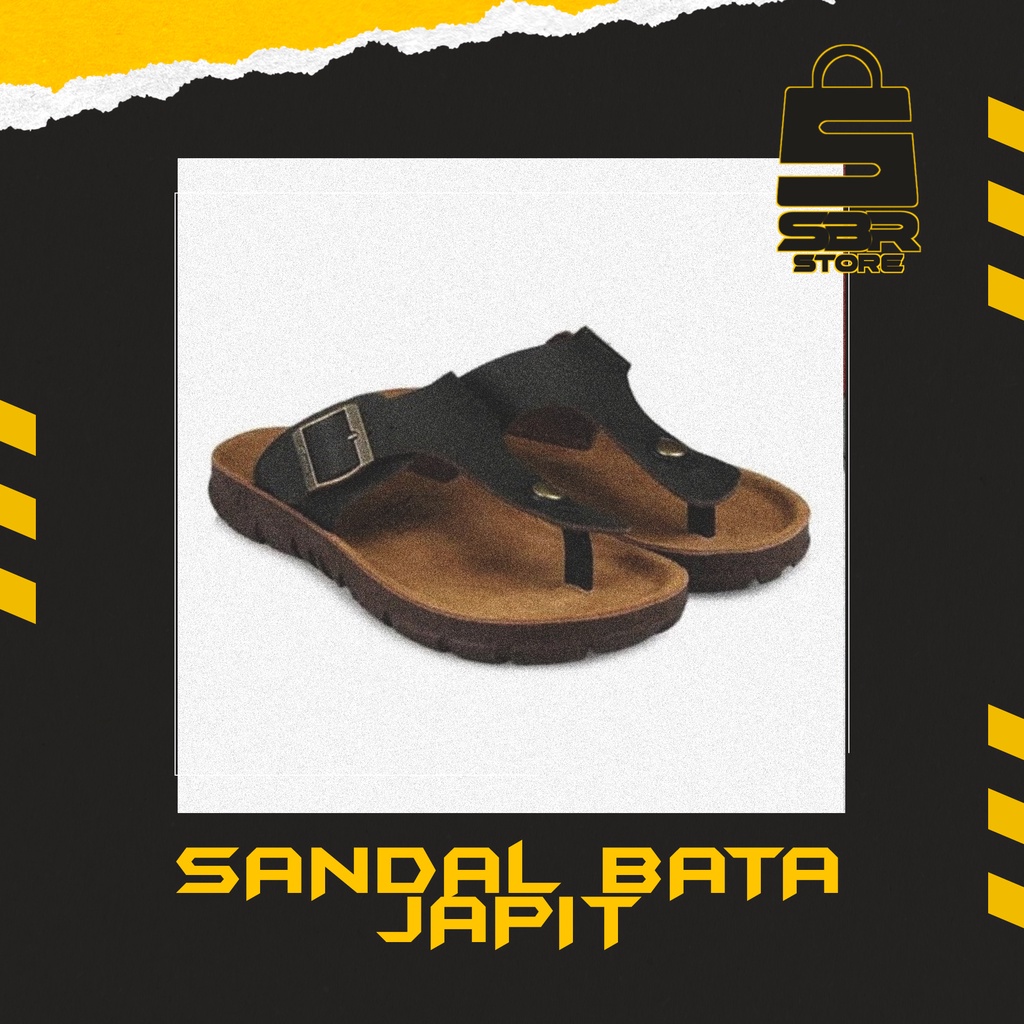 Sandal Gunung Pria Bahan Kulit B Lembut Tidak Licin ORIGINAL BATA 873 4077