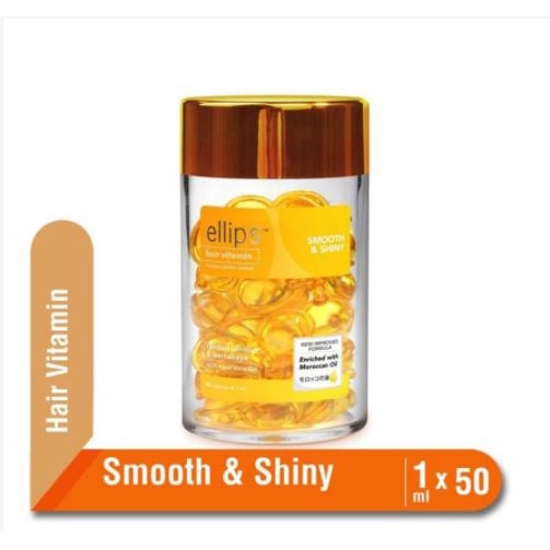 Ellips Hair Vitamin (dengan Moroccan Oil) Kemasan Botol 50 kapsul 1 ml 100% Original-3