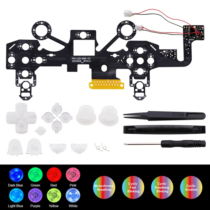 Btsg Untuk Controller Game Nirkabel Modifikasi Lampu LED Warna Papan Pemancar Cahaya