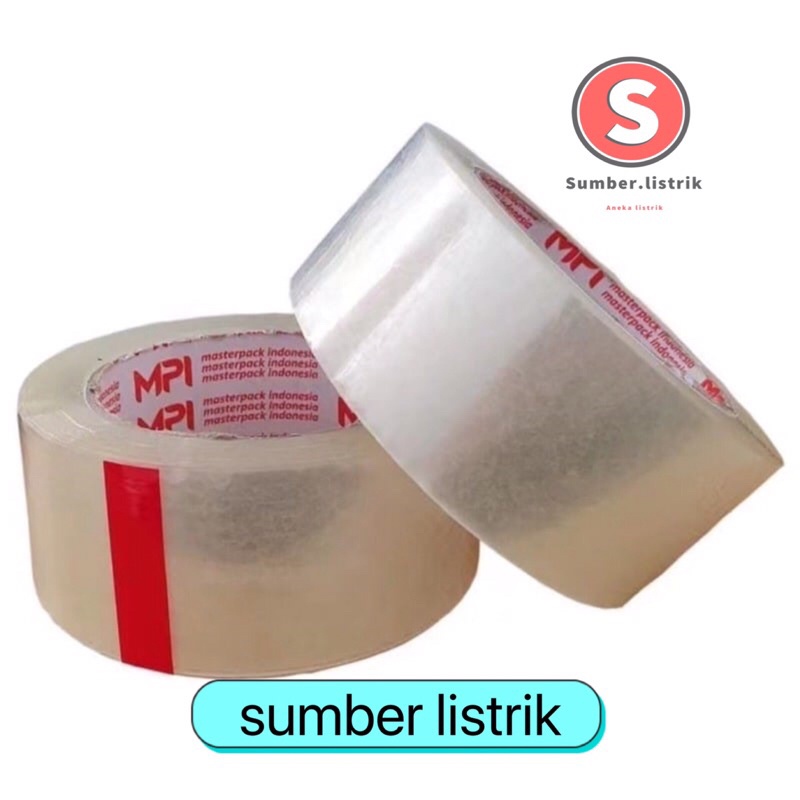 Lakban Bening 100 Yard Isolasi Selotip Clear Tape 45mm Daya Lengket Kuat