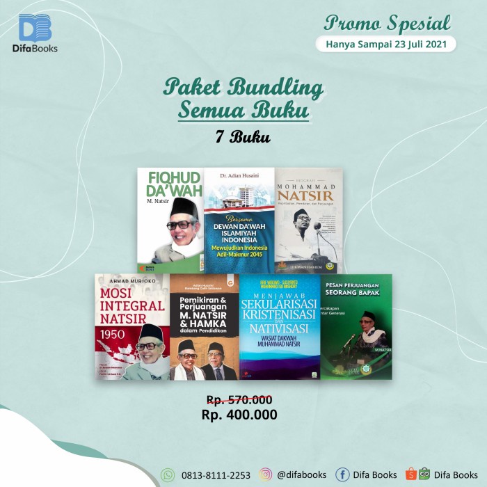 

PROMO!!! PAKET BUNDLING SEMUA BUKU KARYA DAN MENGENAL M.NATSIR TERMURAH