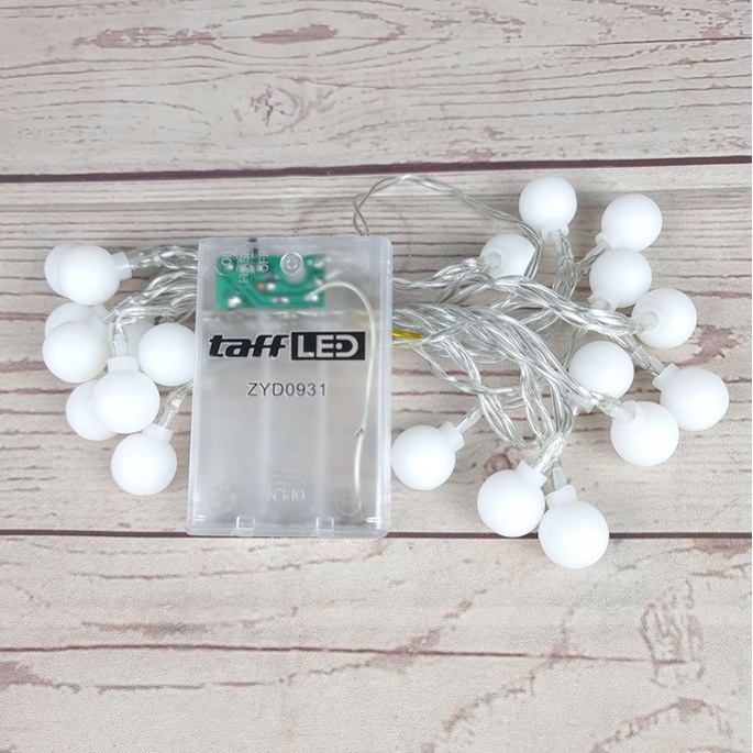 TaffLED Lampu Hias Sperical Light String Portable 20 LED 3M - ZYD0931 - Warm White