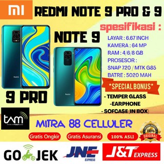 Xiaomi Redmi Note 9 Pro 6 64gb 8 128gb Redmi Note 9 4 64gb Original Garansi Resmi Xiaomi Indonesia Shopee Indonesia