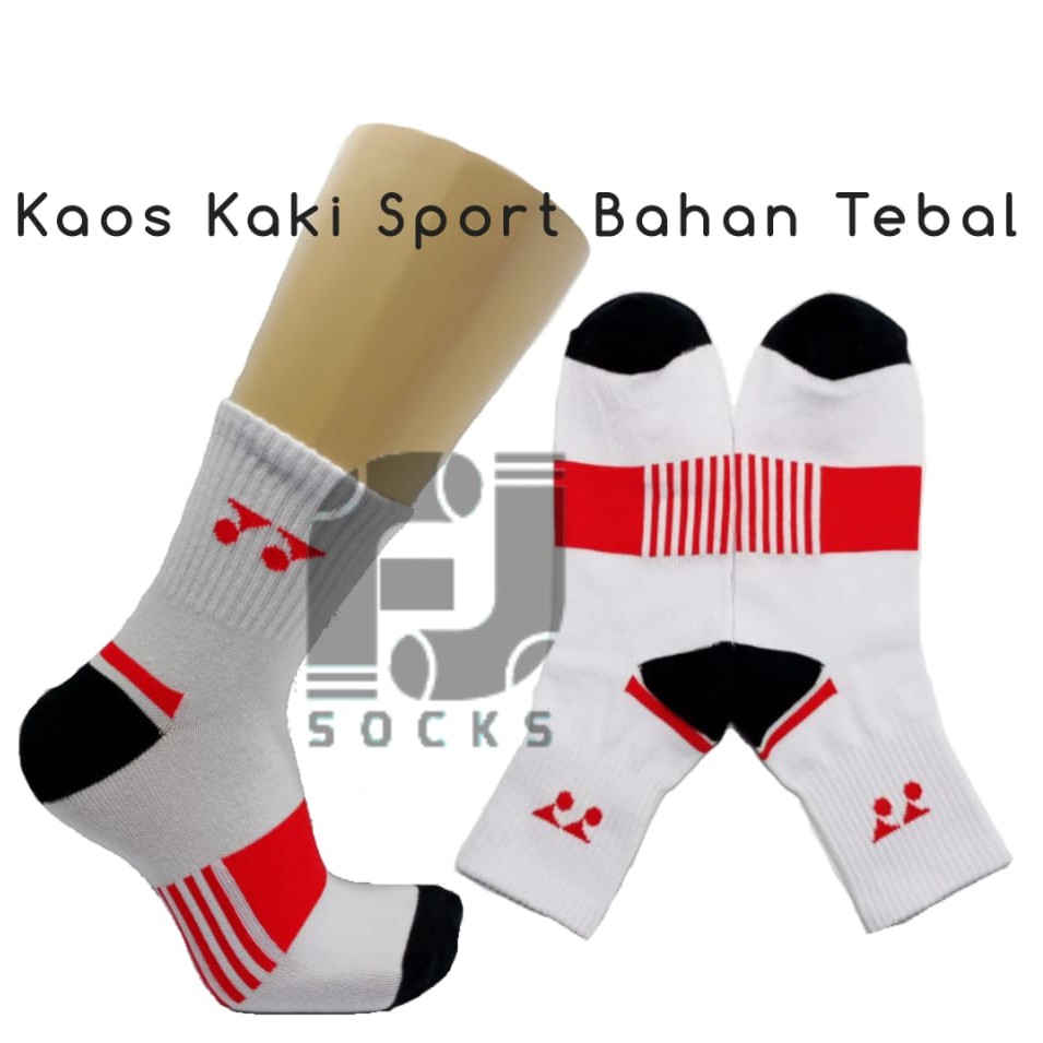 (PERPASANG) KAOS KAKI SPORT (Y4X PUTIH)/KAOS KAKI BADMINTON