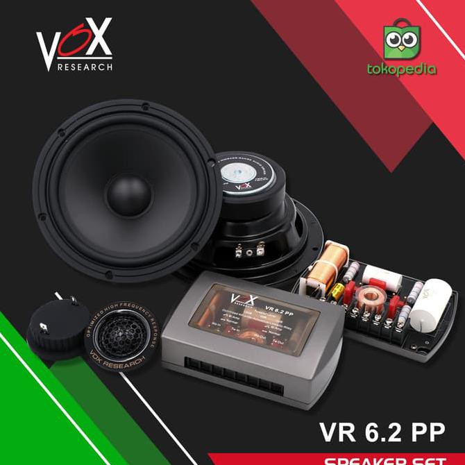 Speaker Vox Research VR 6.2 PP Split 2 Way Component Set Car Audio