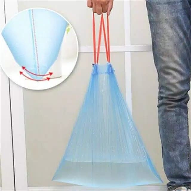 KANTONG SAMPAH DENGAN TALI / PLASTIK SAMPAH TALI / ROLL SAMPAH