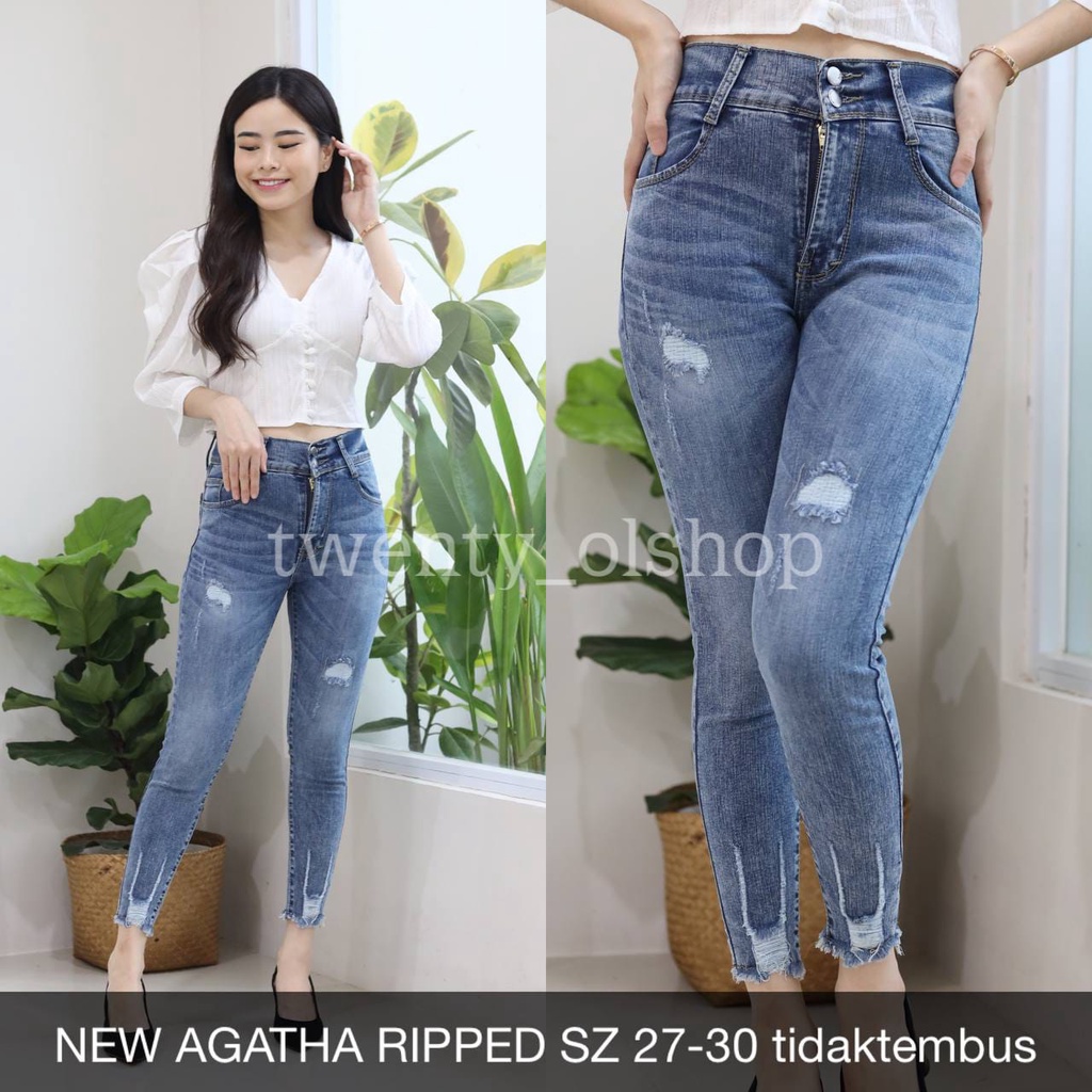 CELANA JEANS WANITA AGATHA JEANS ( brand JL)-TWENTY OLSHOP
