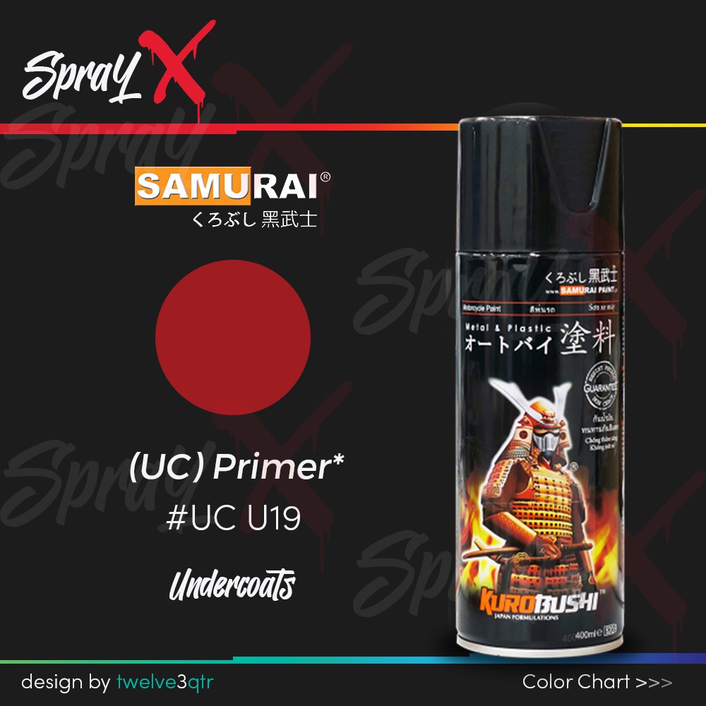 SAMURAI PAINT UNDERCOATS PRIMER UCU19 / EPOXY BESI MERAH #UCU19 400ML - CAT KUALITAS KOMPRESOR