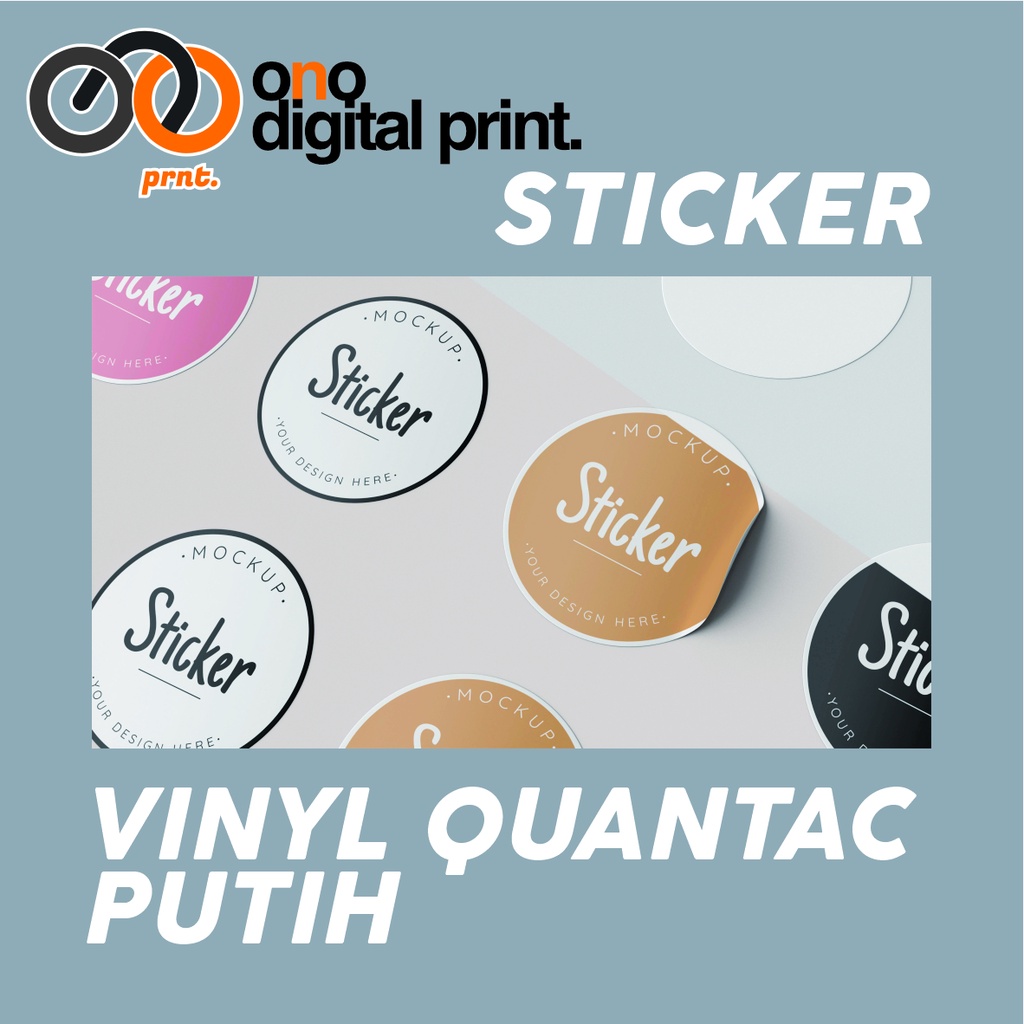 Cetak Sticker Vinyl Quantac Putih/ Cutting Sticker Quantac Vinyl Putih/ Sticker Matte dan Glossy