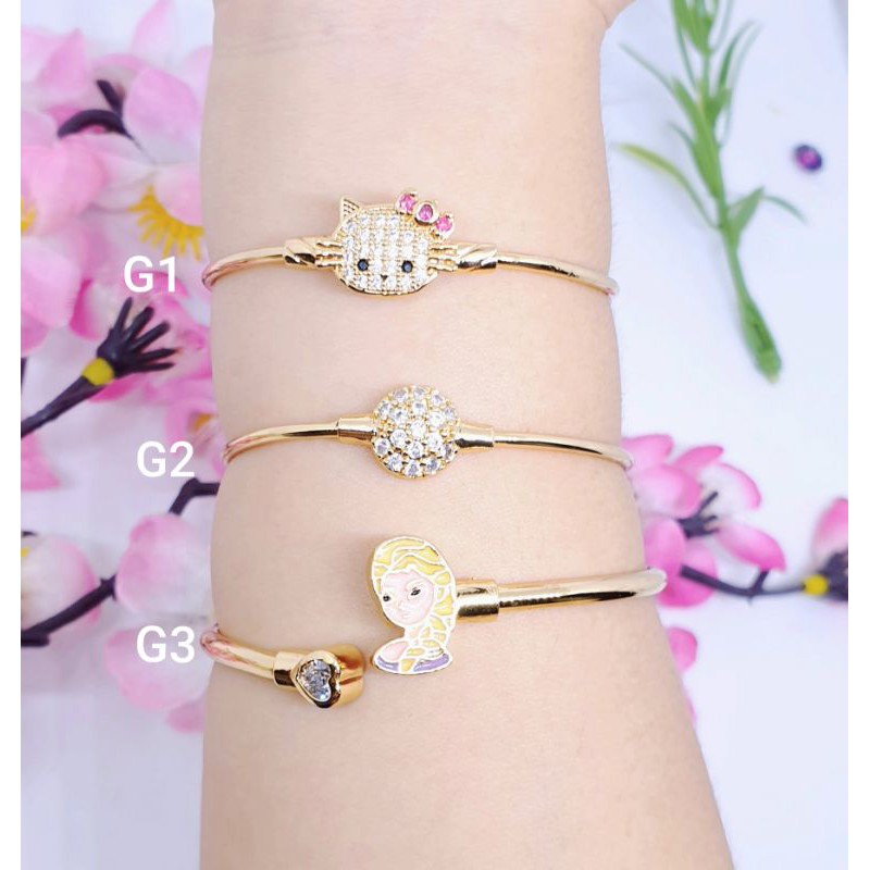 Gelang anak import kitty lapis emas [GA-25]