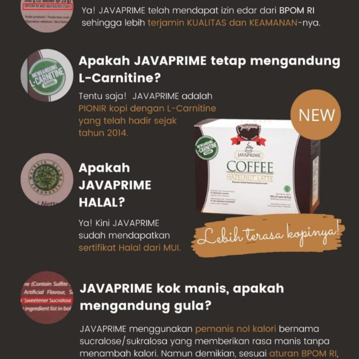 (Bonus Shaker min 2) JavaPrime Coffee Bag 500 grams Java Prime Kopi Diet Fat Burner (Sak)