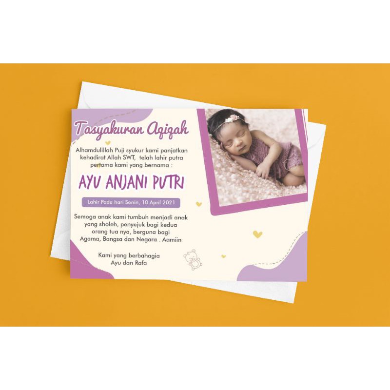 

KARTU SYUKURAN AQIQAH/STIKER AQIQAH/KARTU AQIQAH